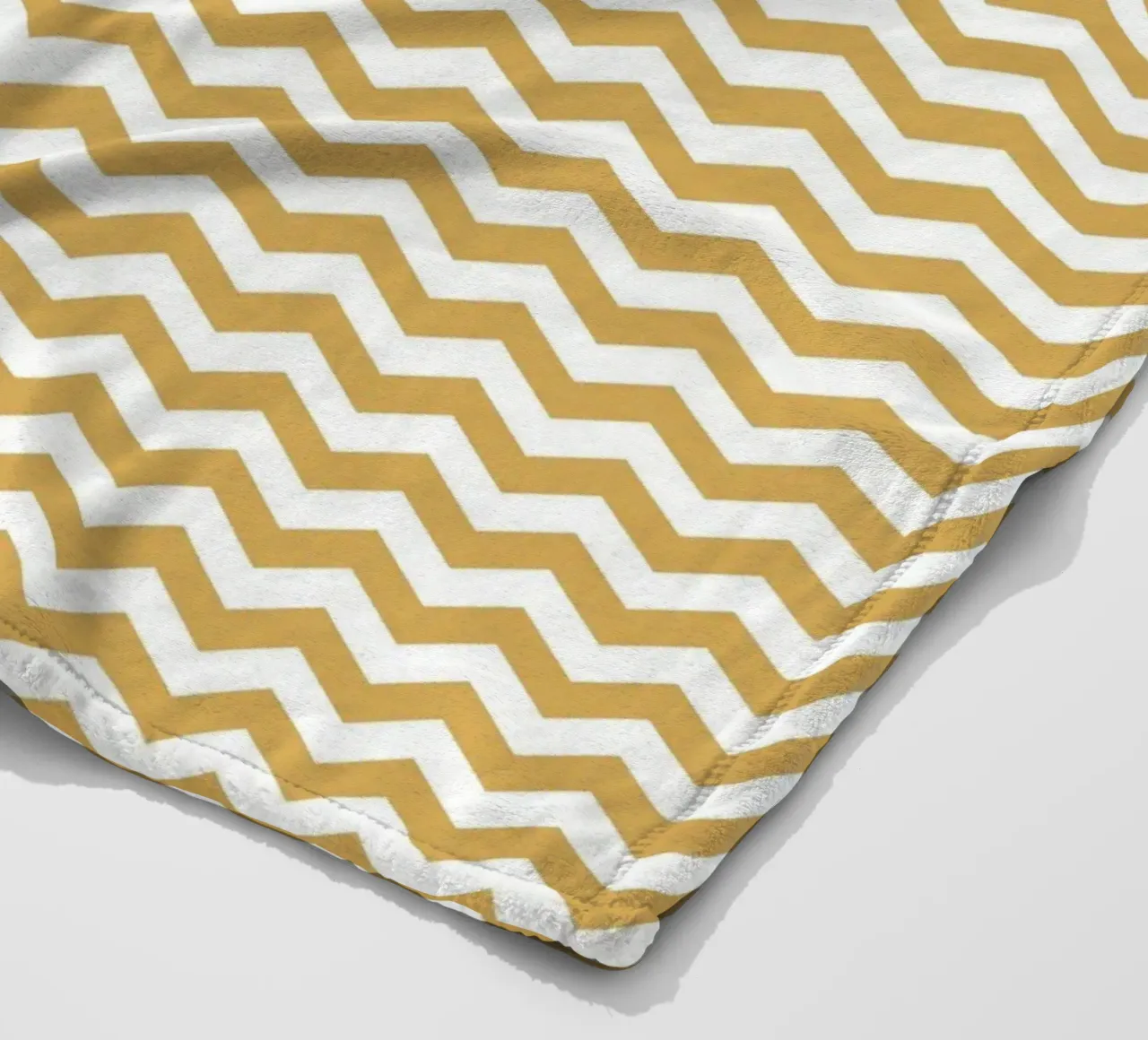 Minimal Chic Basic Chevron | Blanc et Jaune moutarde foncé plaid polaire de Beauty in Simplicity