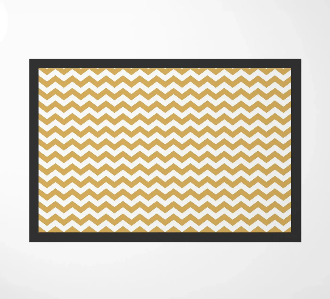 Minimal Chic Basic Chevron | Bianco e giallo senape scuro zerbino da Beauty in Simplicity