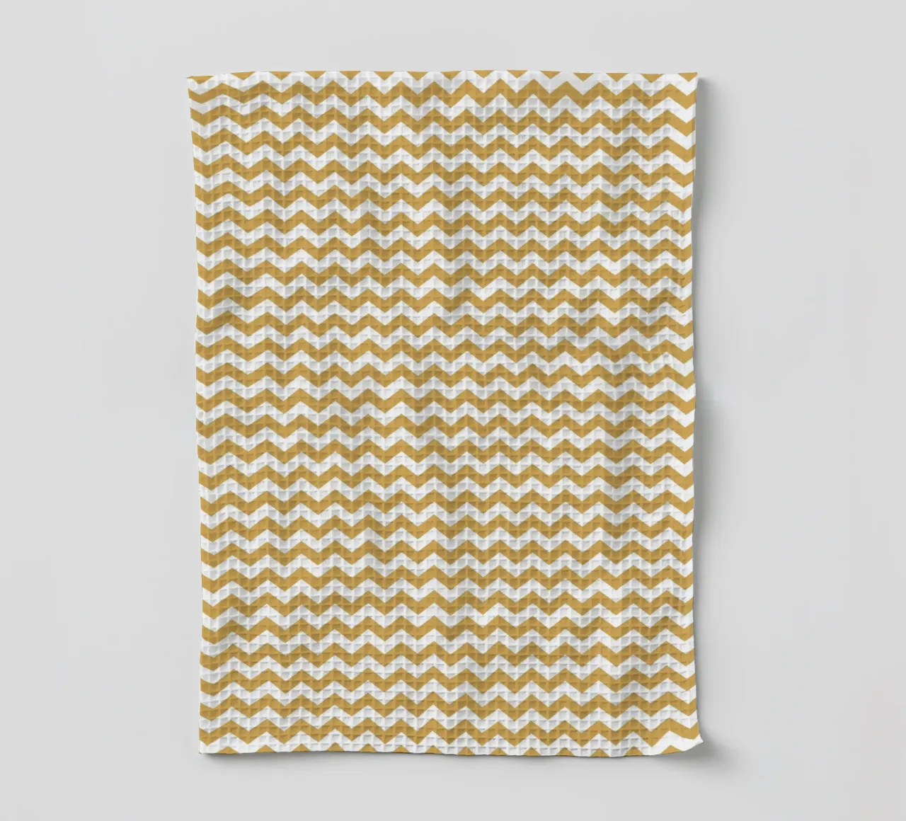 Minimal Chic Basic Chevron | Blanc et Jaune moutarde foncé torchon de Beauty in Simplicity