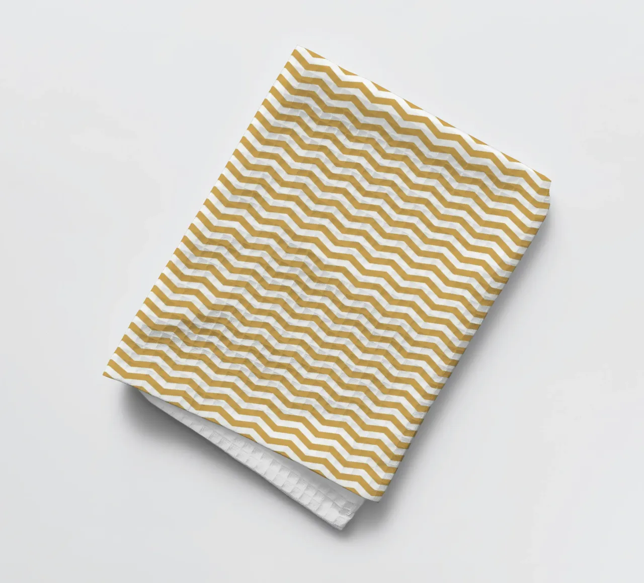 Minimal Chic Basic Chevron | Blanc et Jaune moutarde foncé torchon de Beauty in Simplicity