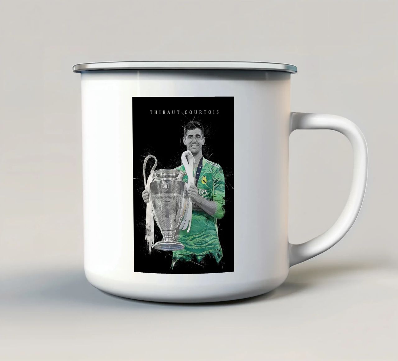 Thibaut Courtois 1 tazza in smalto da tenten