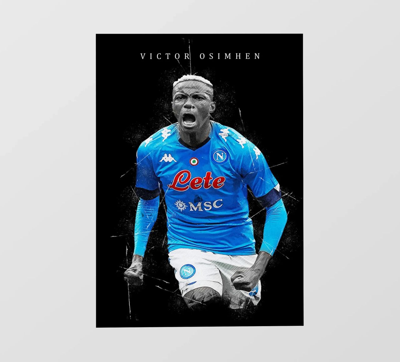 Victor Osimhen pellicola backlit da tenten