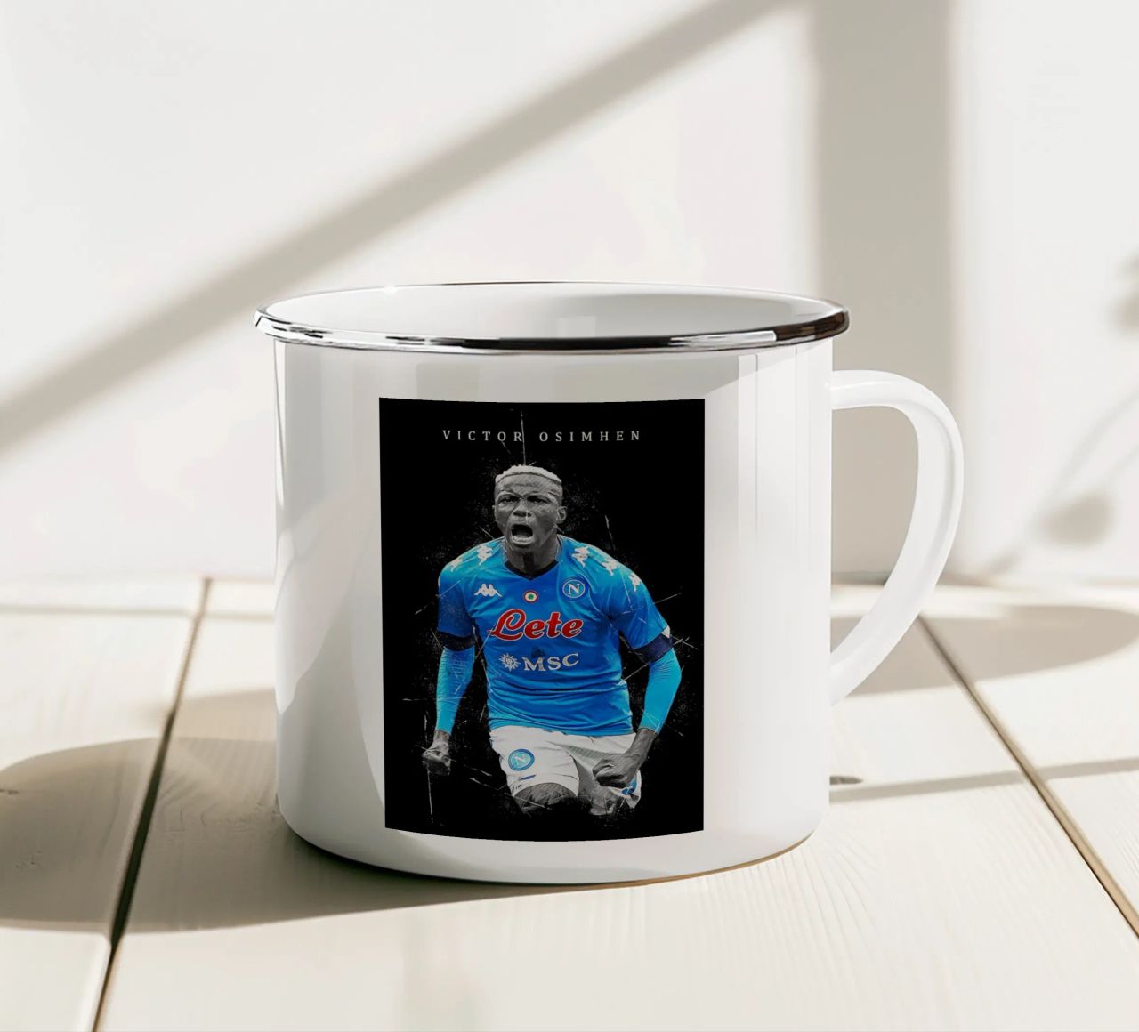 Victor Osimhen tazza in smalto da tenten