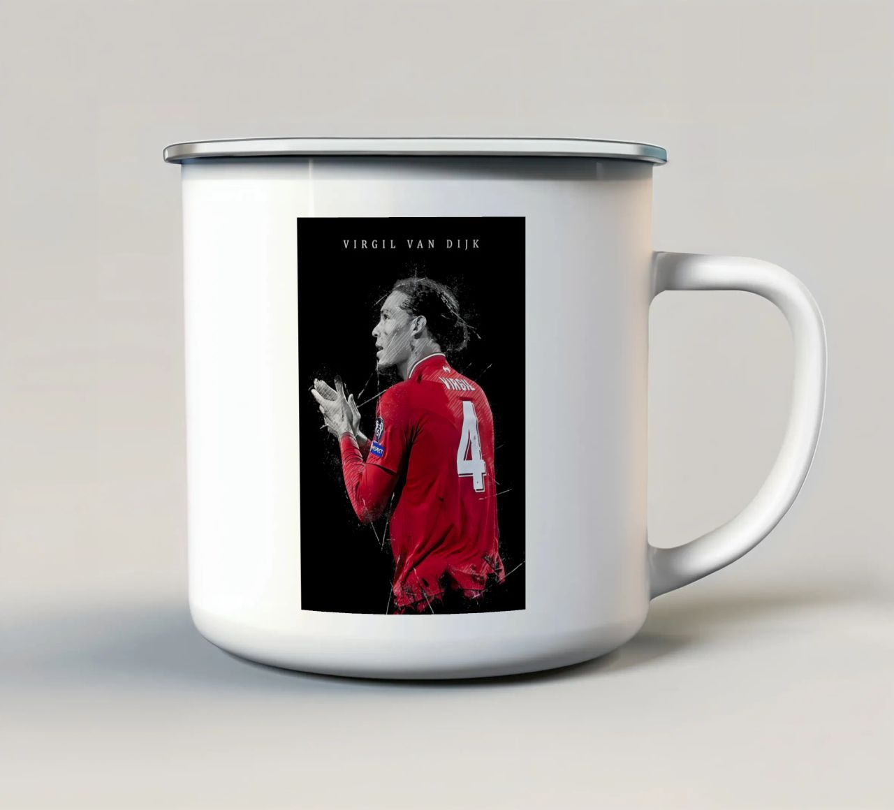 Virgil van Dijk 1 tazza in smalto da tenten