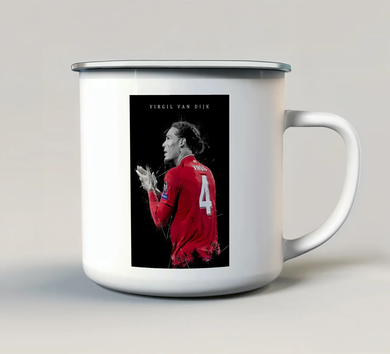 Virgil van Dijk 1 tazza in smalto da tenten