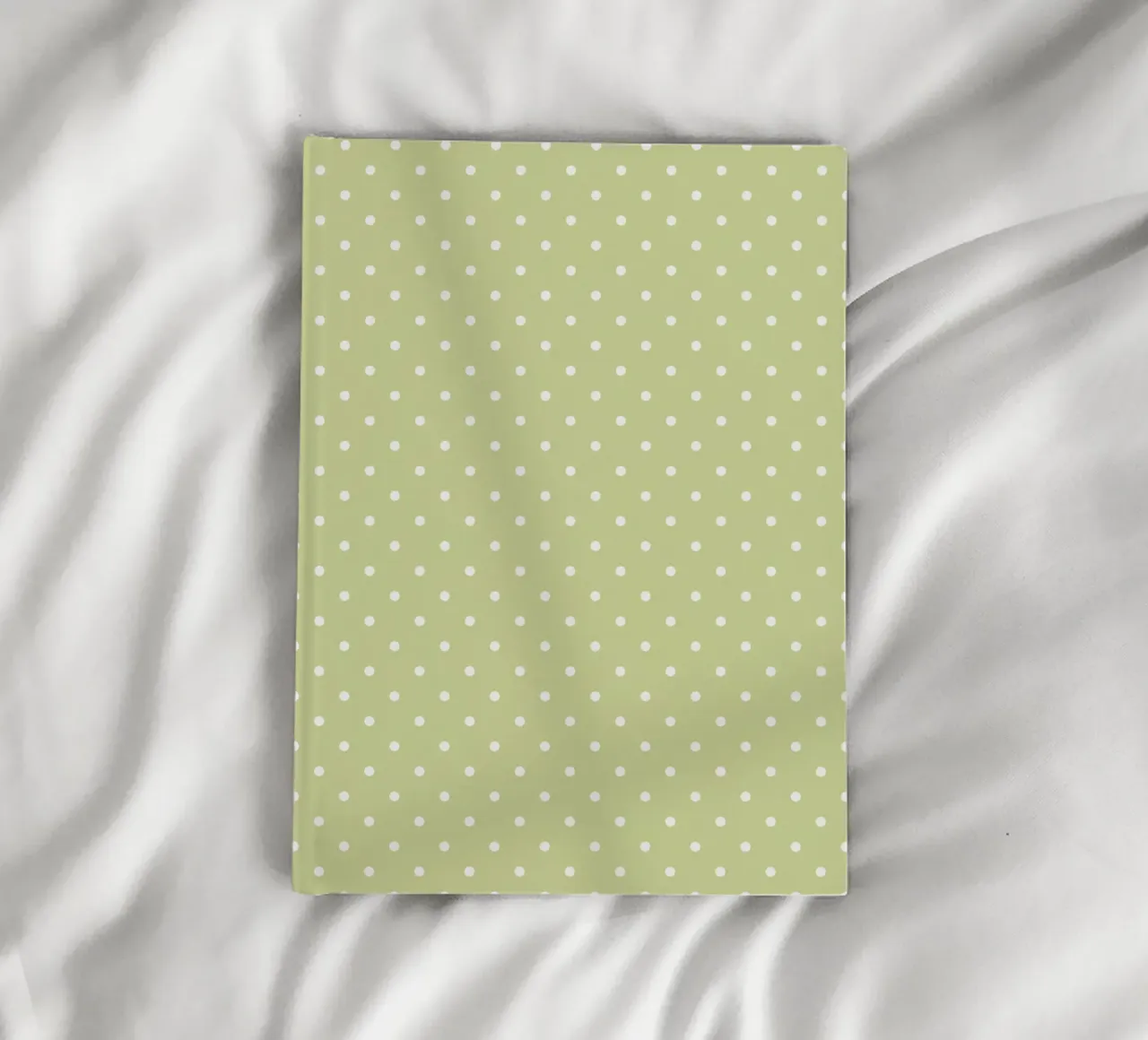 Minimal Chic Basic Classic Polka Dots | White on Apple Green notebook by Beauty in Simplicity