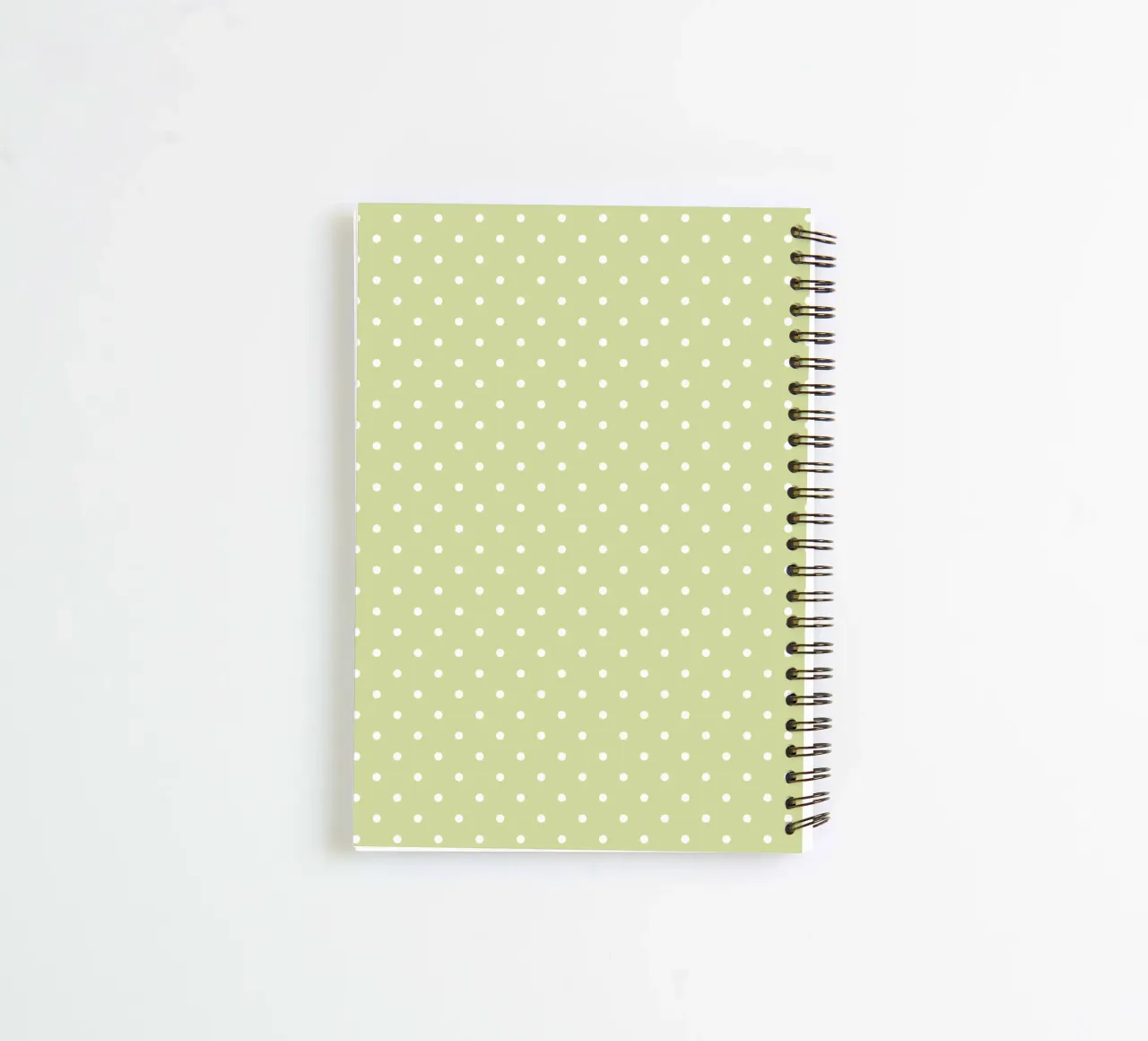 Minimal Chic Basic Klassisch Polka Dots | Weiß auf Apfelgrün Ringbuch von Beauty in Simplicity