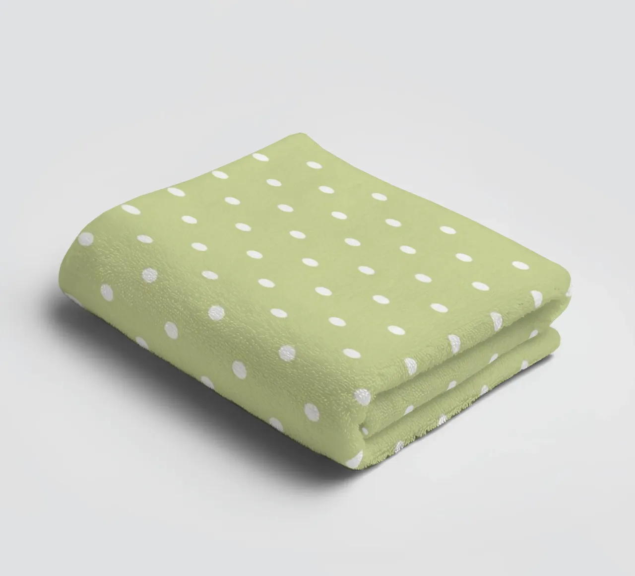 Minimal Chic Basic Klassisch Polka Dots | Weiß auf Apfelgrün Handtuch von Beauty in Simplicity