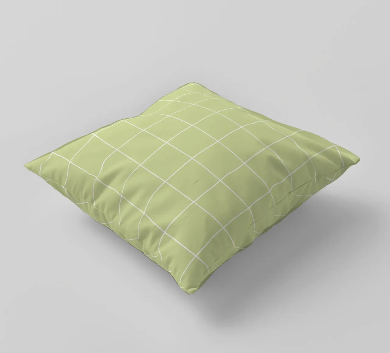 Minimal Basic Classic Big Grid | Bianco su verde mela pastello cuscino da Beauty in Simplicity
