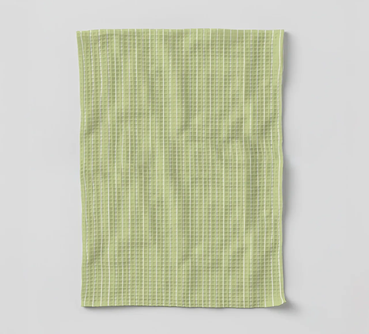 Minimal Basic Classic Nadelstreifen | Weiß auf Soft Apple Green Geschirrtuch von Beauty in Simplicity