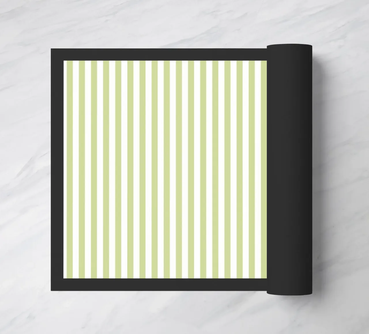Basic Classic Bold Stripes 2 | Bianco e verde tenue pastello zerbino da Beauty in Simplicity