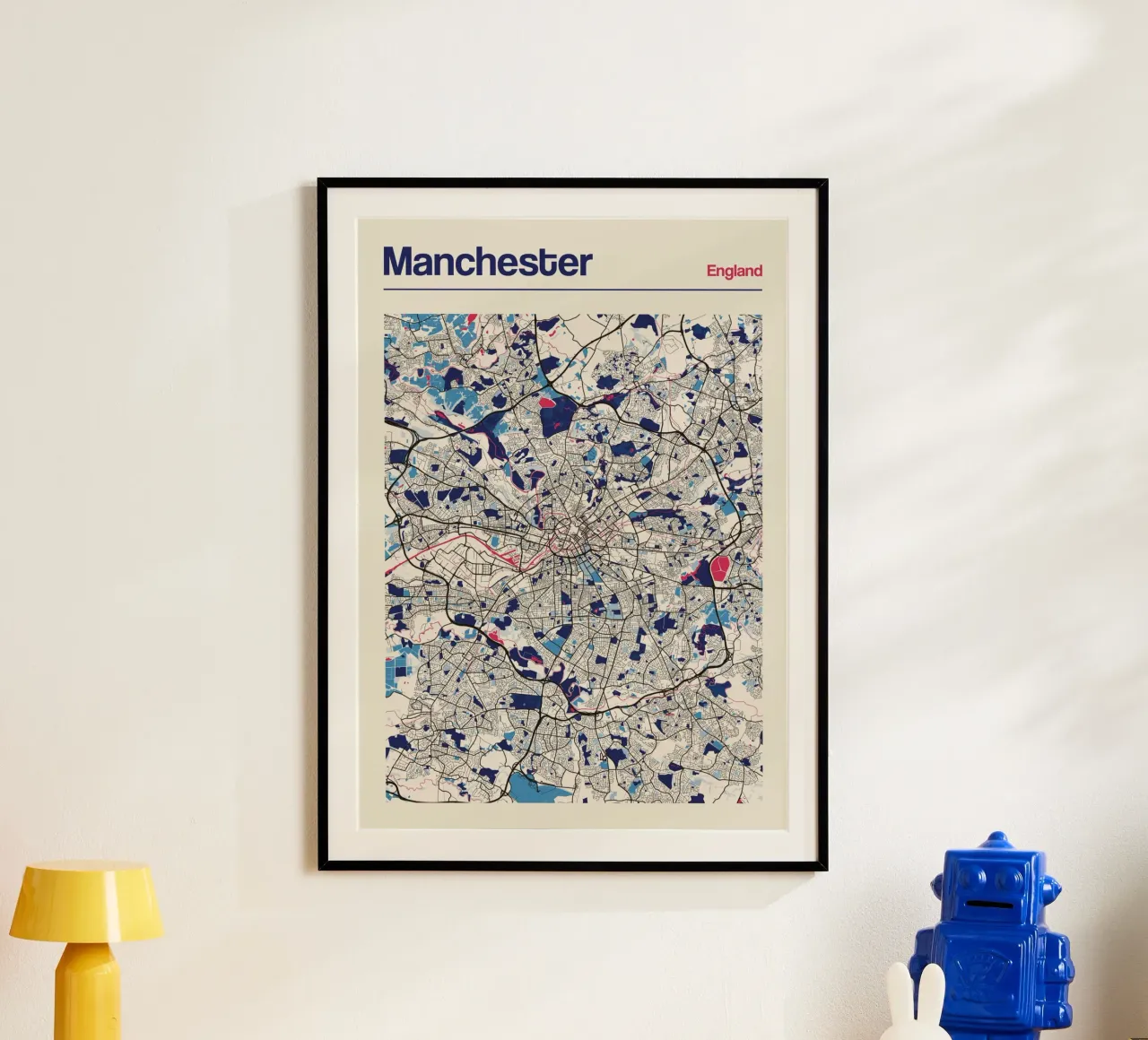 Manchester Beat poster con telaio in plastica da MOOODZART