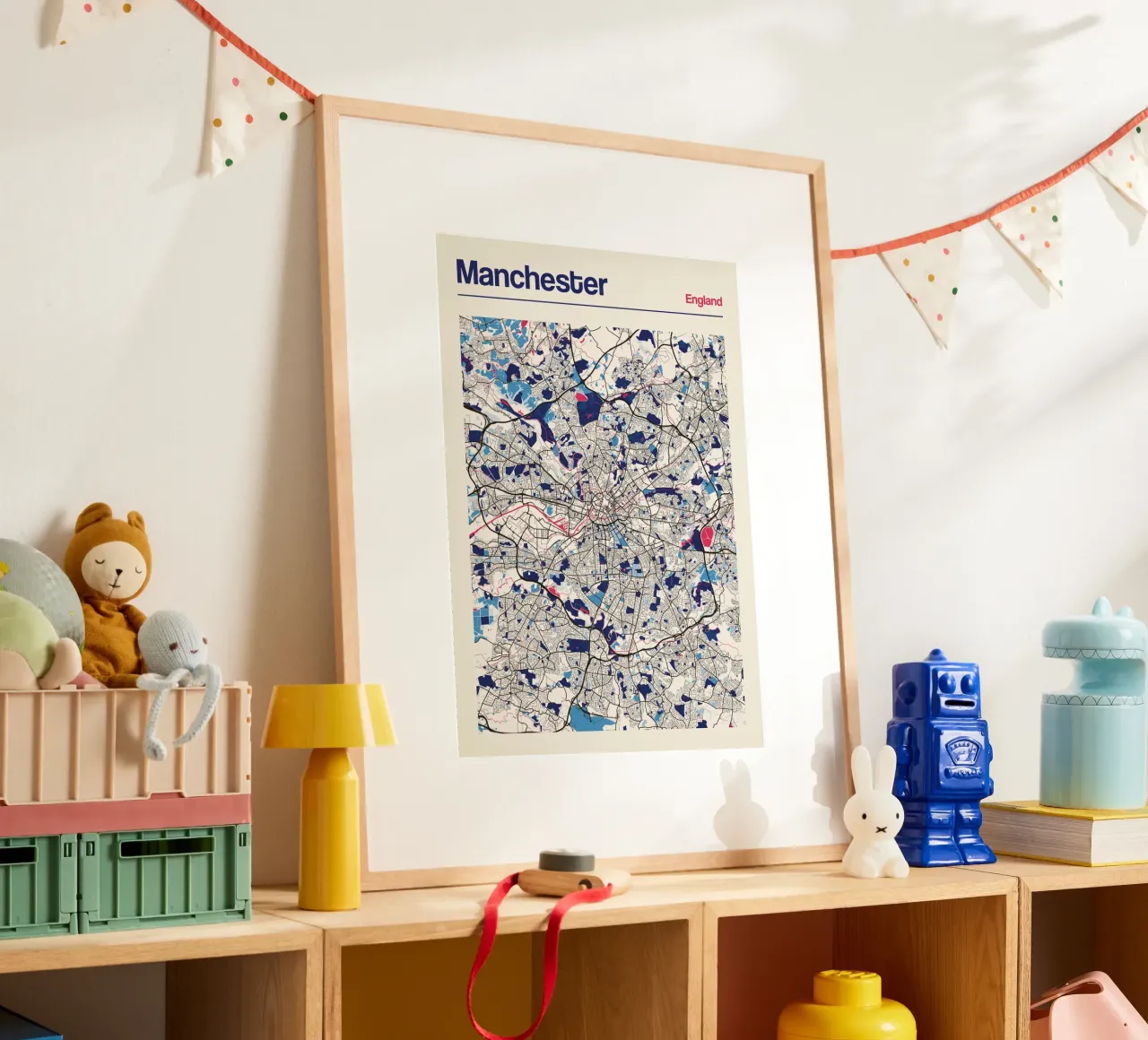 Manchester Beat poster con telaio in plastica da MOOODZART