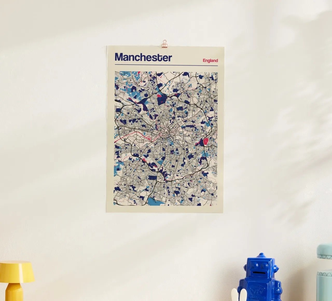 Manchester Beat poster con telaio in plastica da MOOODZART