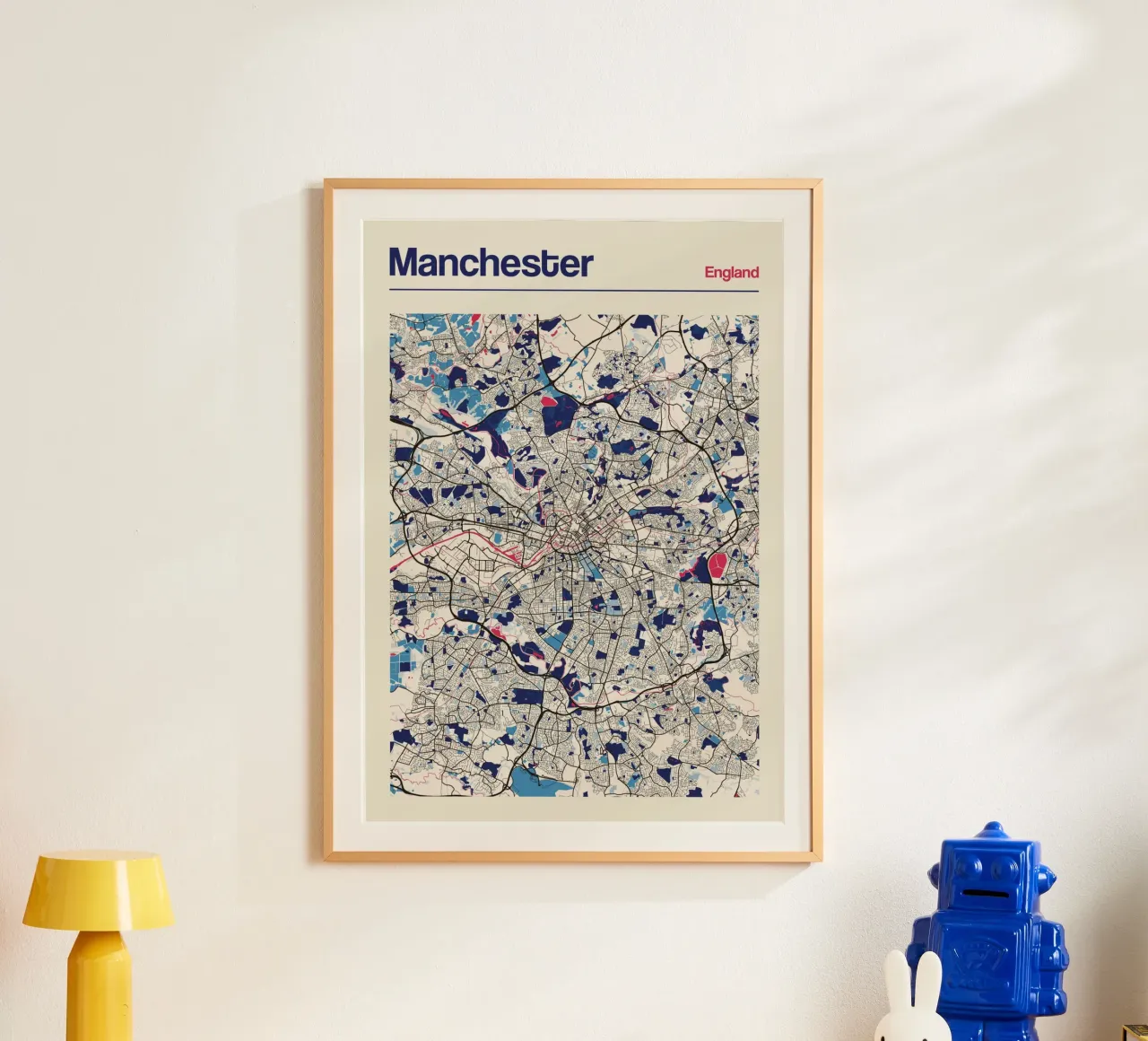 Manchester Beat poster con telaio in plastica da MOOODZART