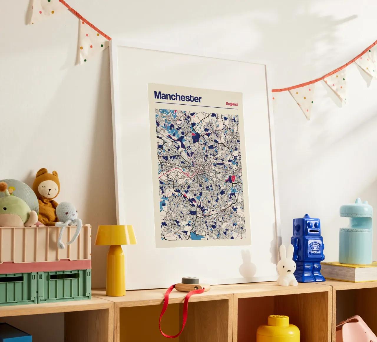 Manchester Beat poster con telaio in plastica da MOOODZART