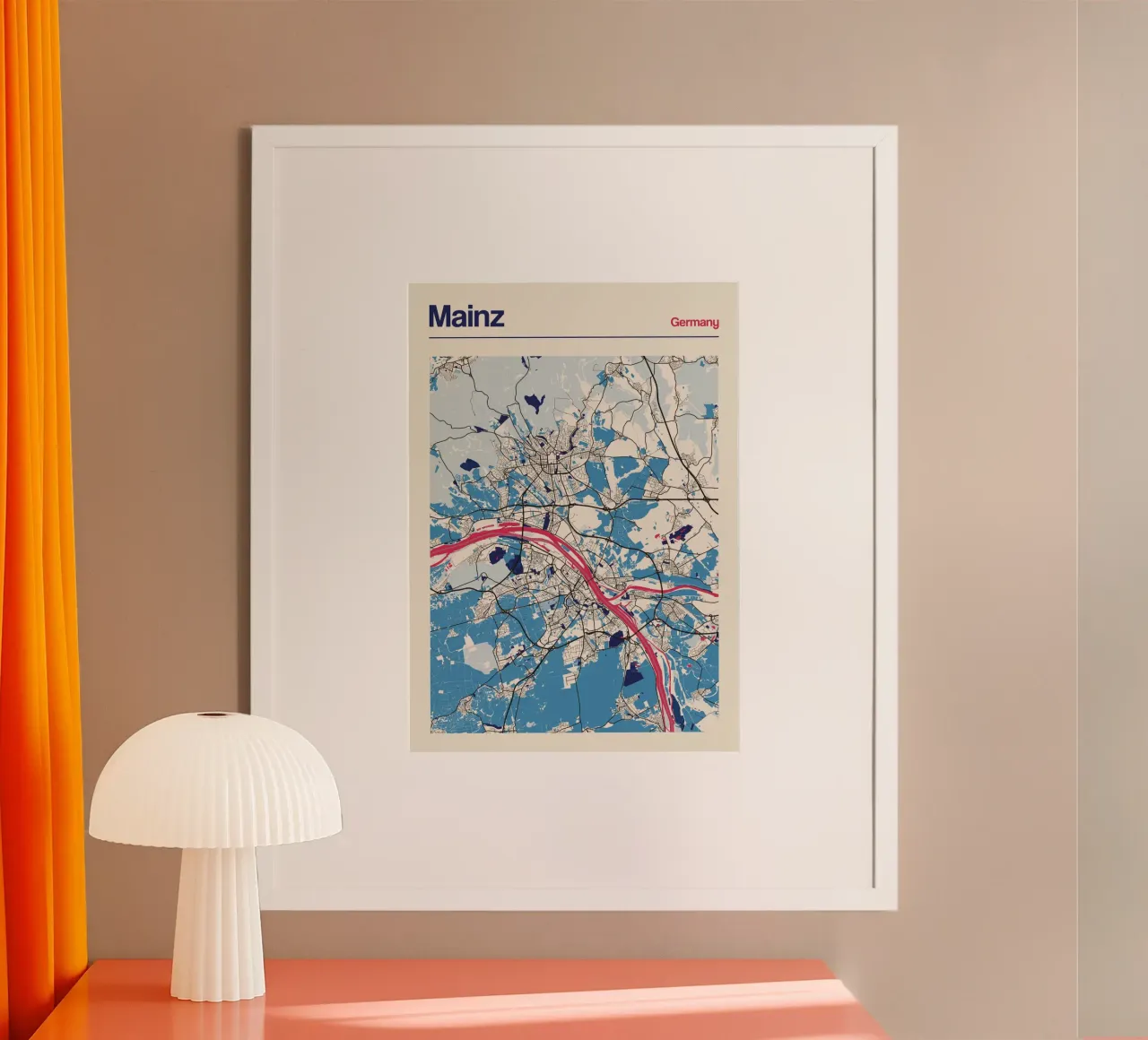 Mainz Modern poster con telaio in legno da MOOODZART