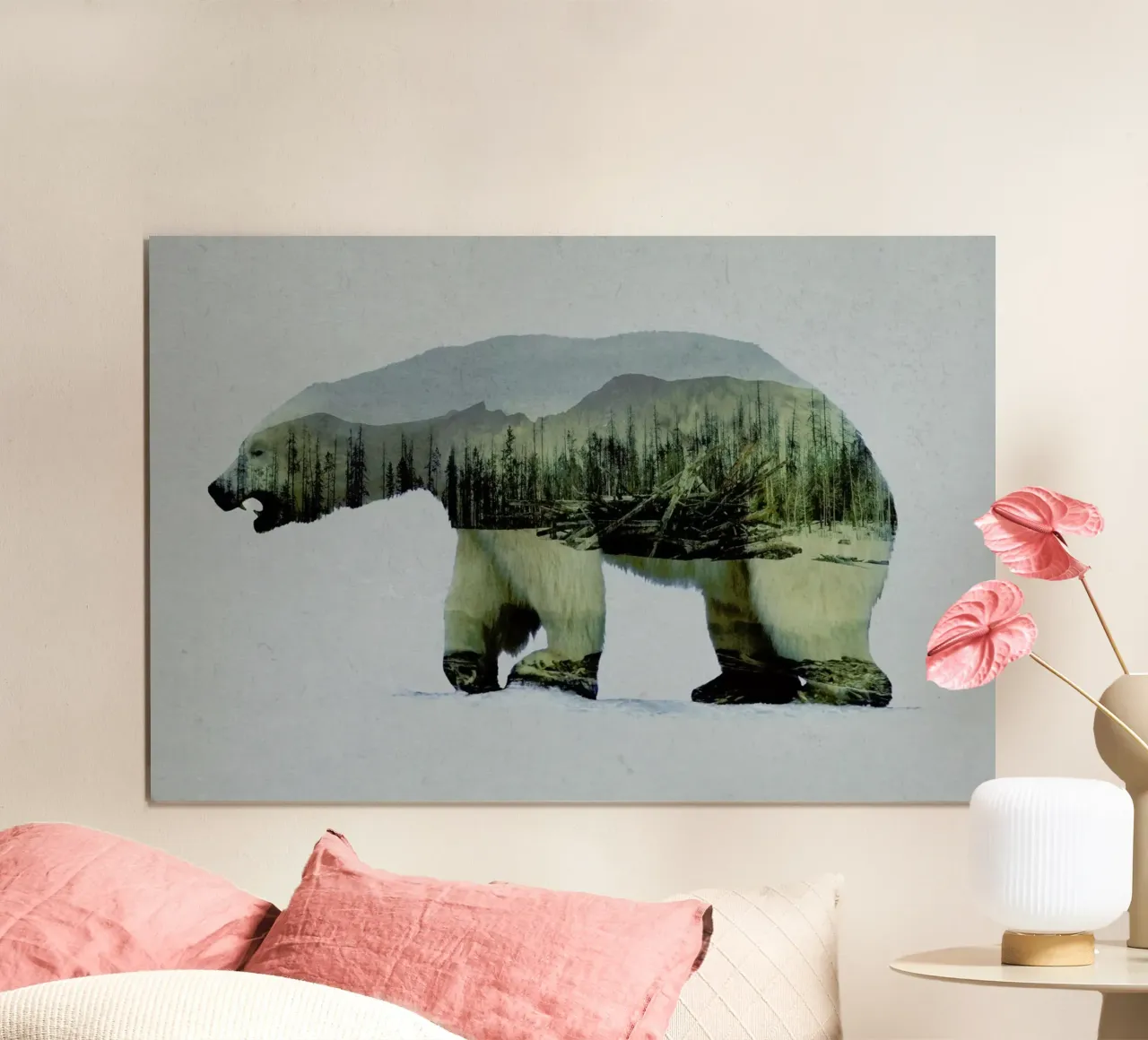 The Arctic Polar Bear poster con telaio in legno da Davies Babies