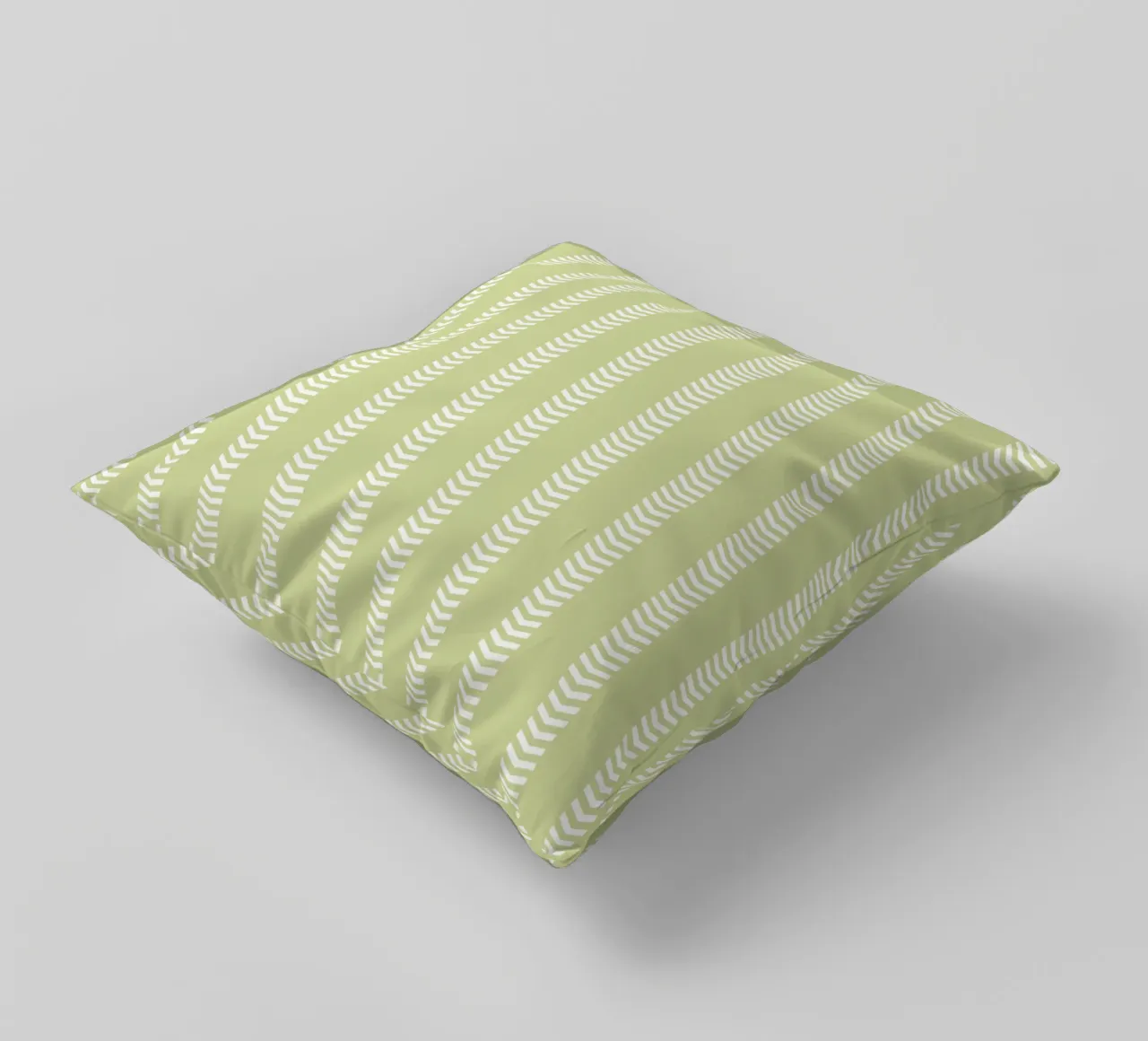 Frecce a strisce Basic Mudcloth | Bianco su verde tenue pastello cuscino da Beauty in Simplicity