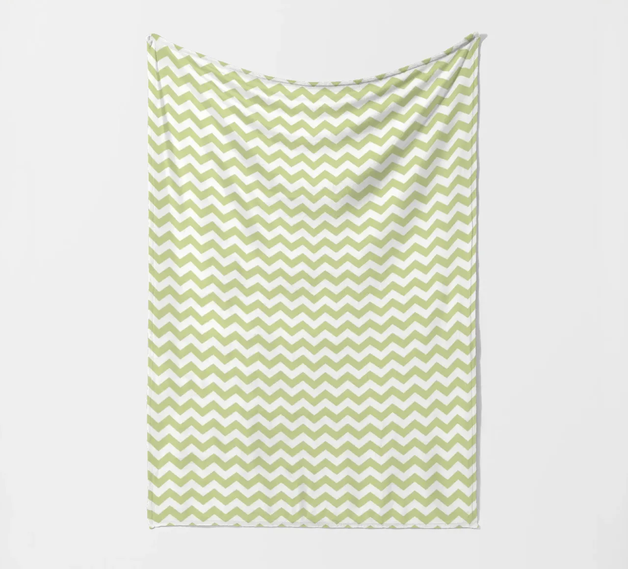 Minimal Chic Basic Standard Chevron | Bianco e verde pastello coperta in pile da Beauty in Simplicity