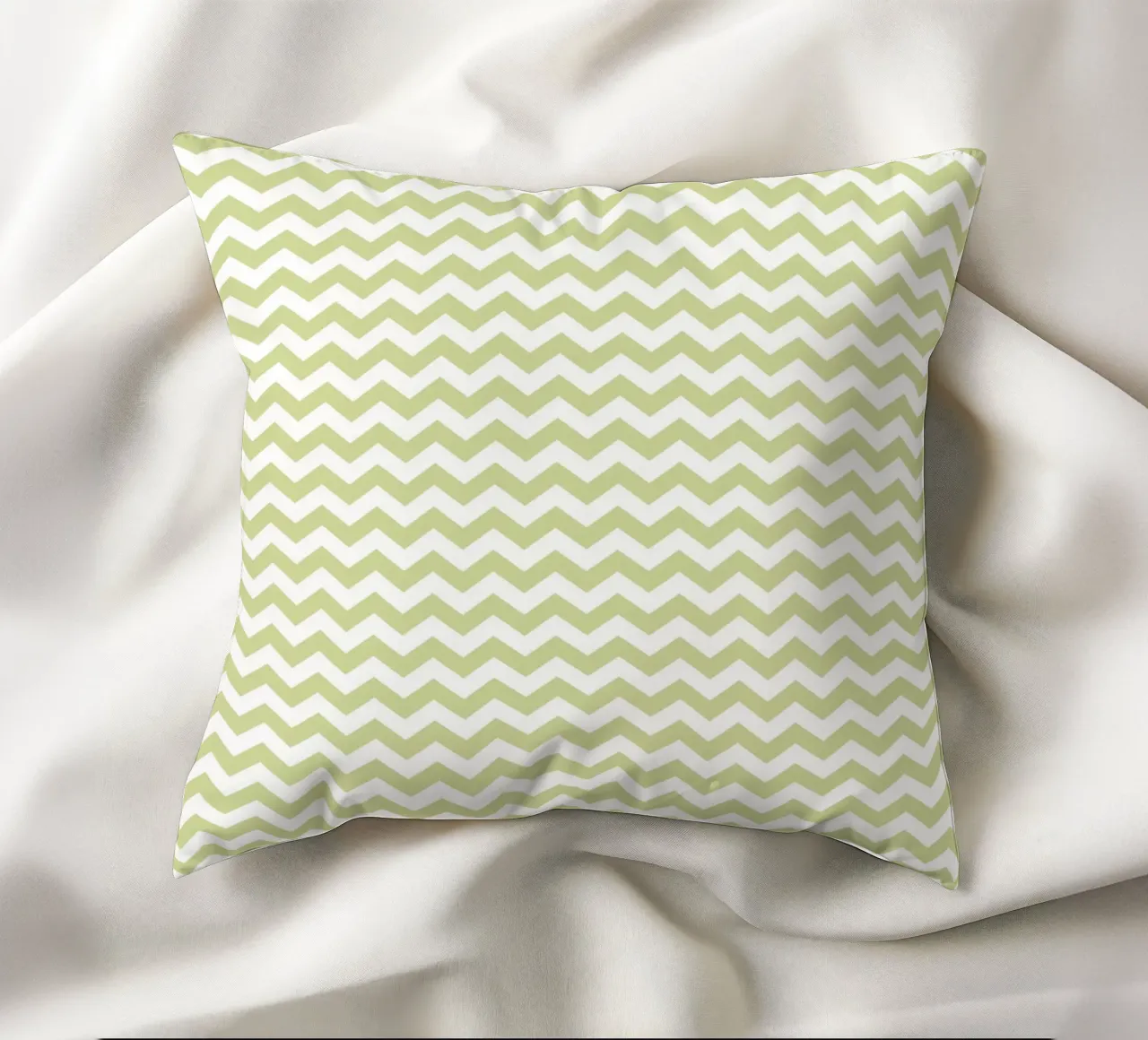 Minimal Chic Basic Standard Chevron | Bianco e verde pastello cuscino da Beauty in Simplicity