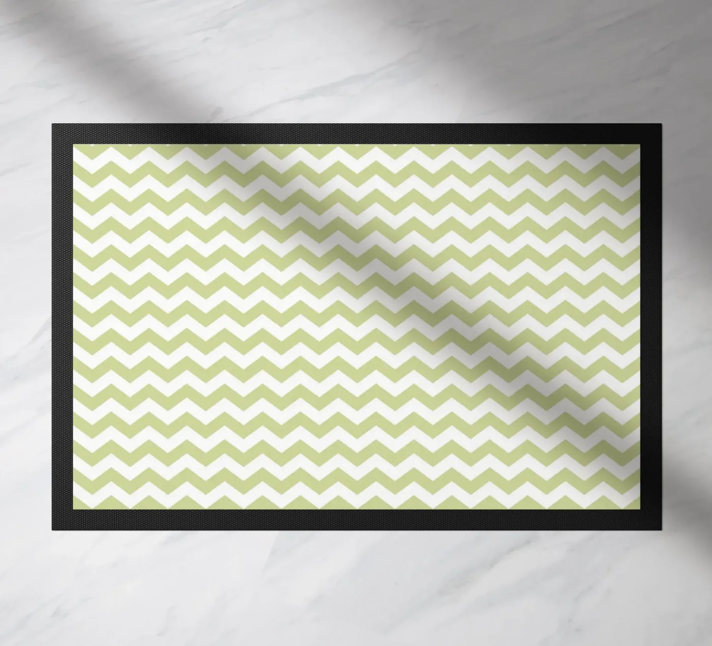Minimal Chic Basic Standard Chevron | Bianco e verde pastello zerbino da Beauty in Simplicity