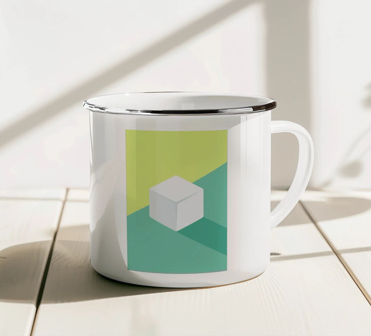 Sugarcube tazza in smalto da BLAEK Design Studio