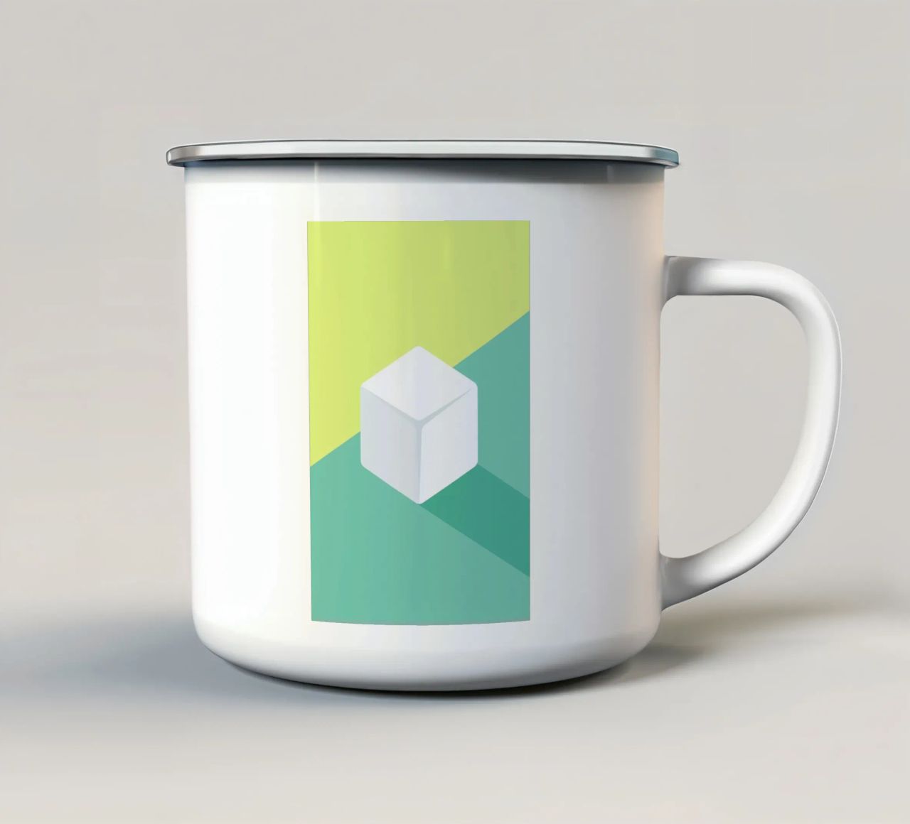Sugarcube tazza in smalto da BLAEK Design Studio