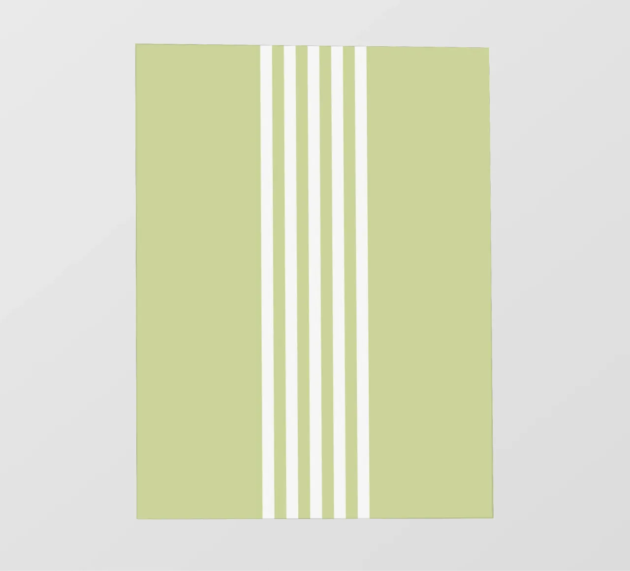 Strisce centrate Basic Scandi Chic 2 | Bianco su verde pastello telo in pvc da Beauty in Simplicity