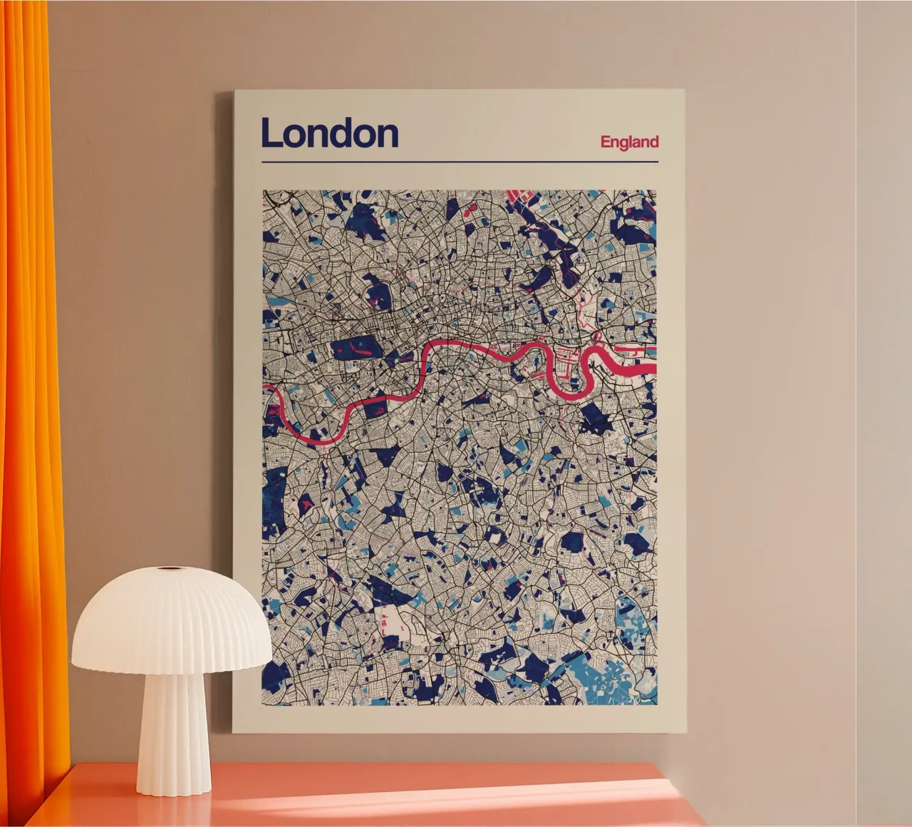London Pulse tela con Cornice a cassetta da MOOODZART