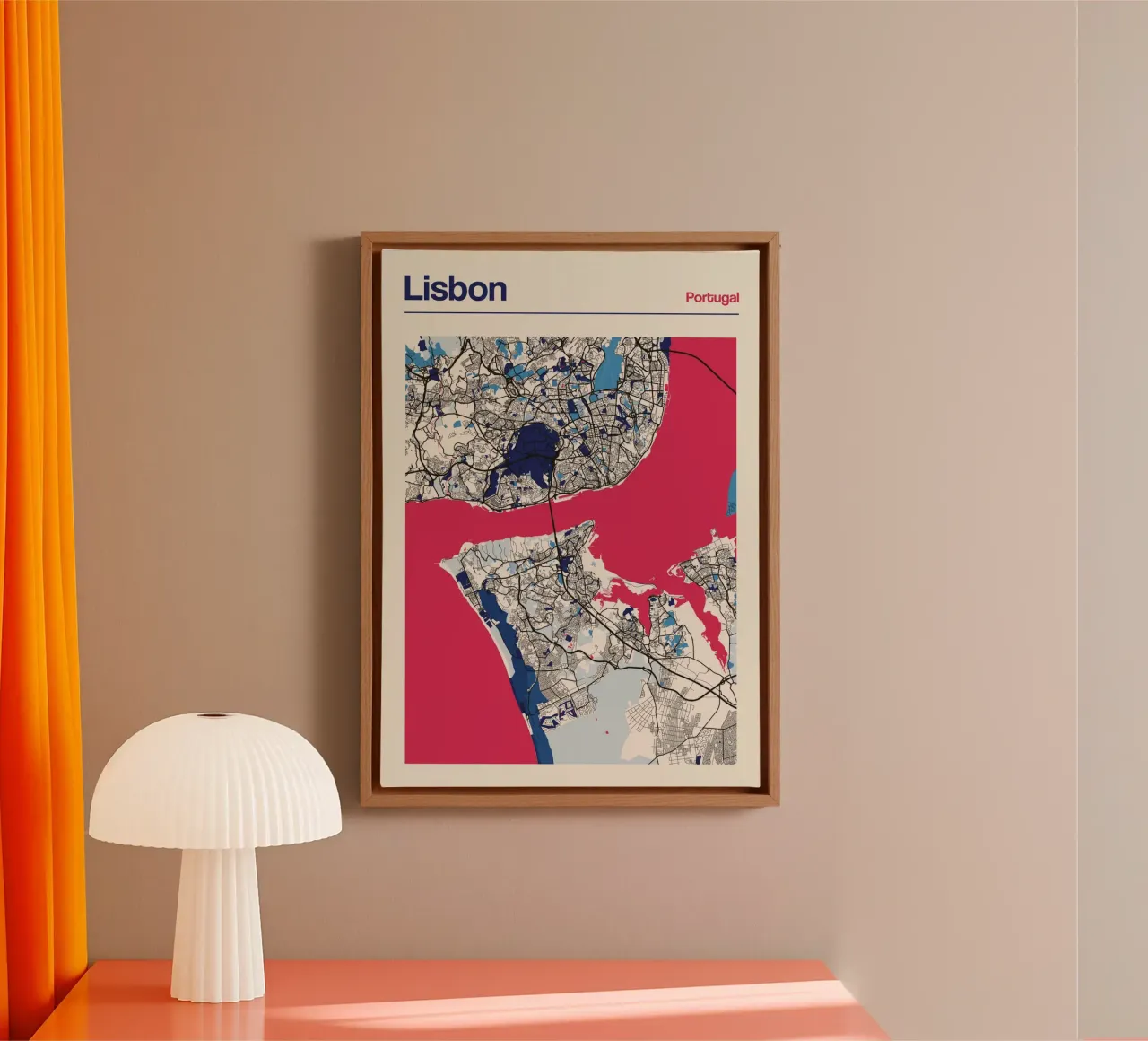 Lisbon Layers canvas with Floater frame by MOOODZART