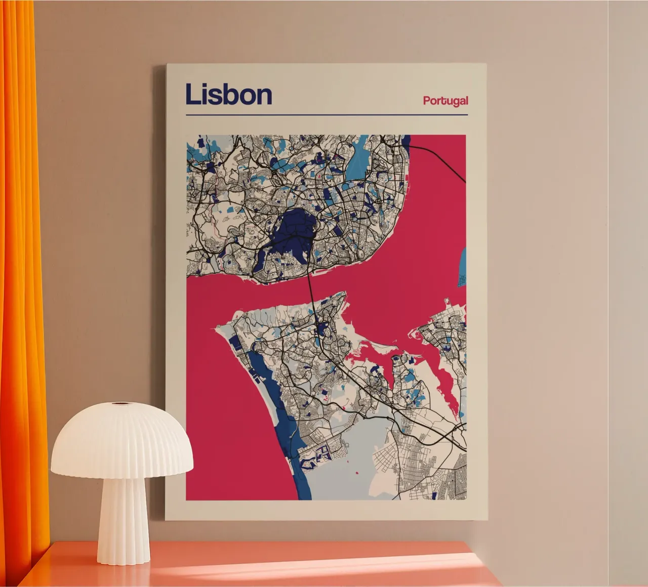 Lisbon Layers canvas with Floater frame by MOOODZART