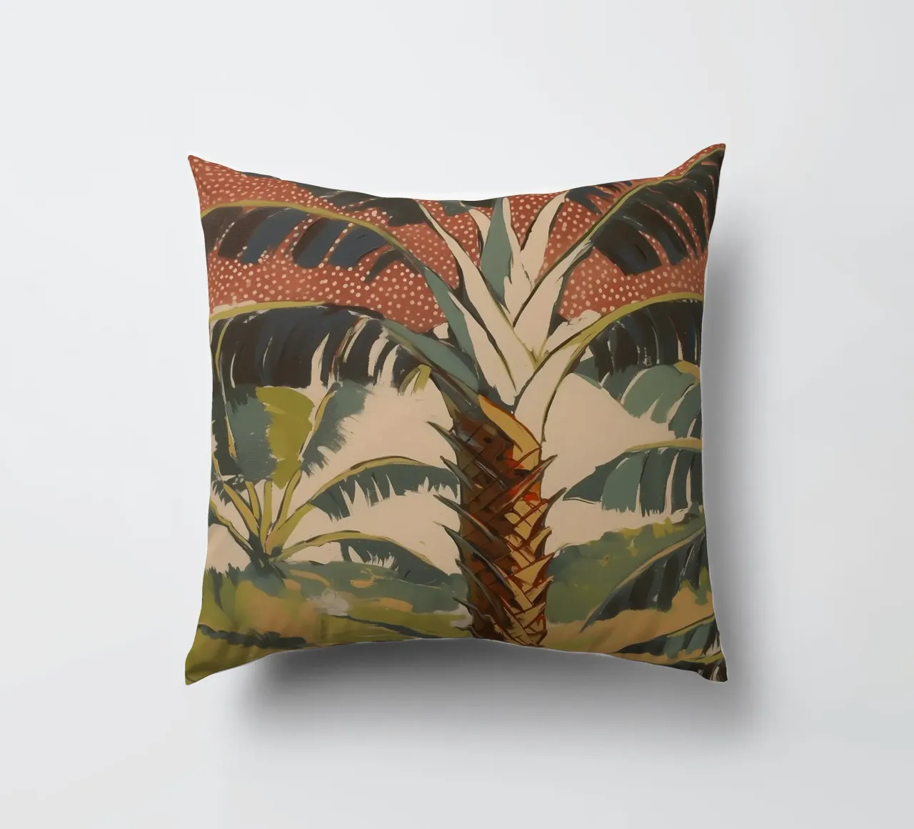 Paesaggio di palme in pastello cuscino da Carinaprint