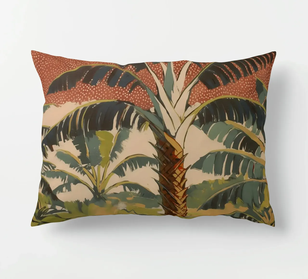 Paesaggio di palme in pastello cuscino da Carinaprint