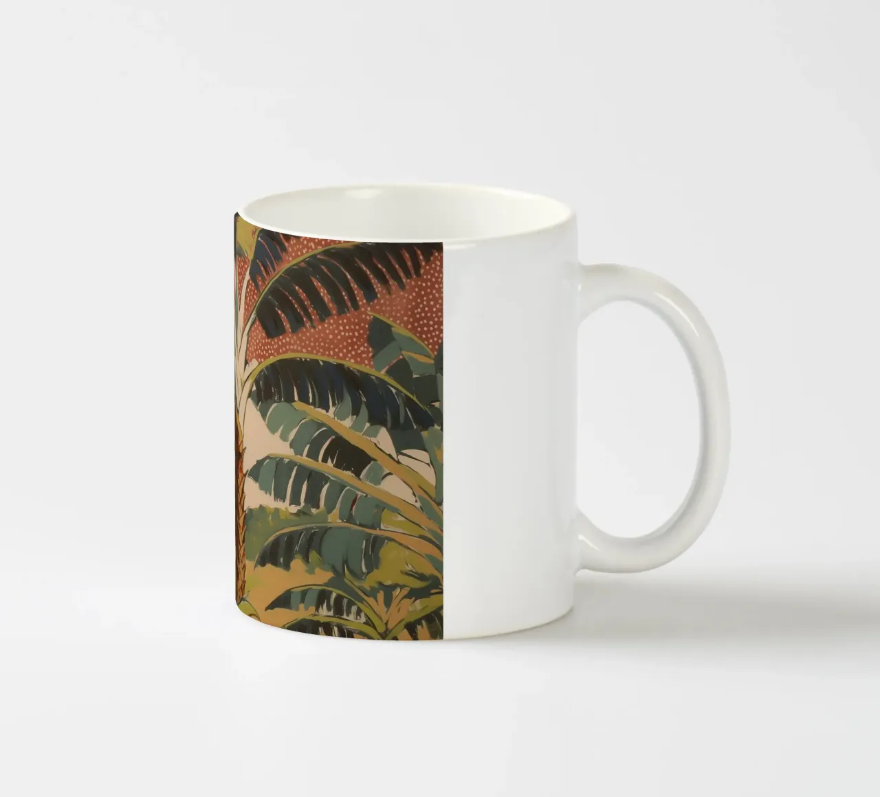 Paesaggio di palme in pastello tazza in ceramica da Carinaprint