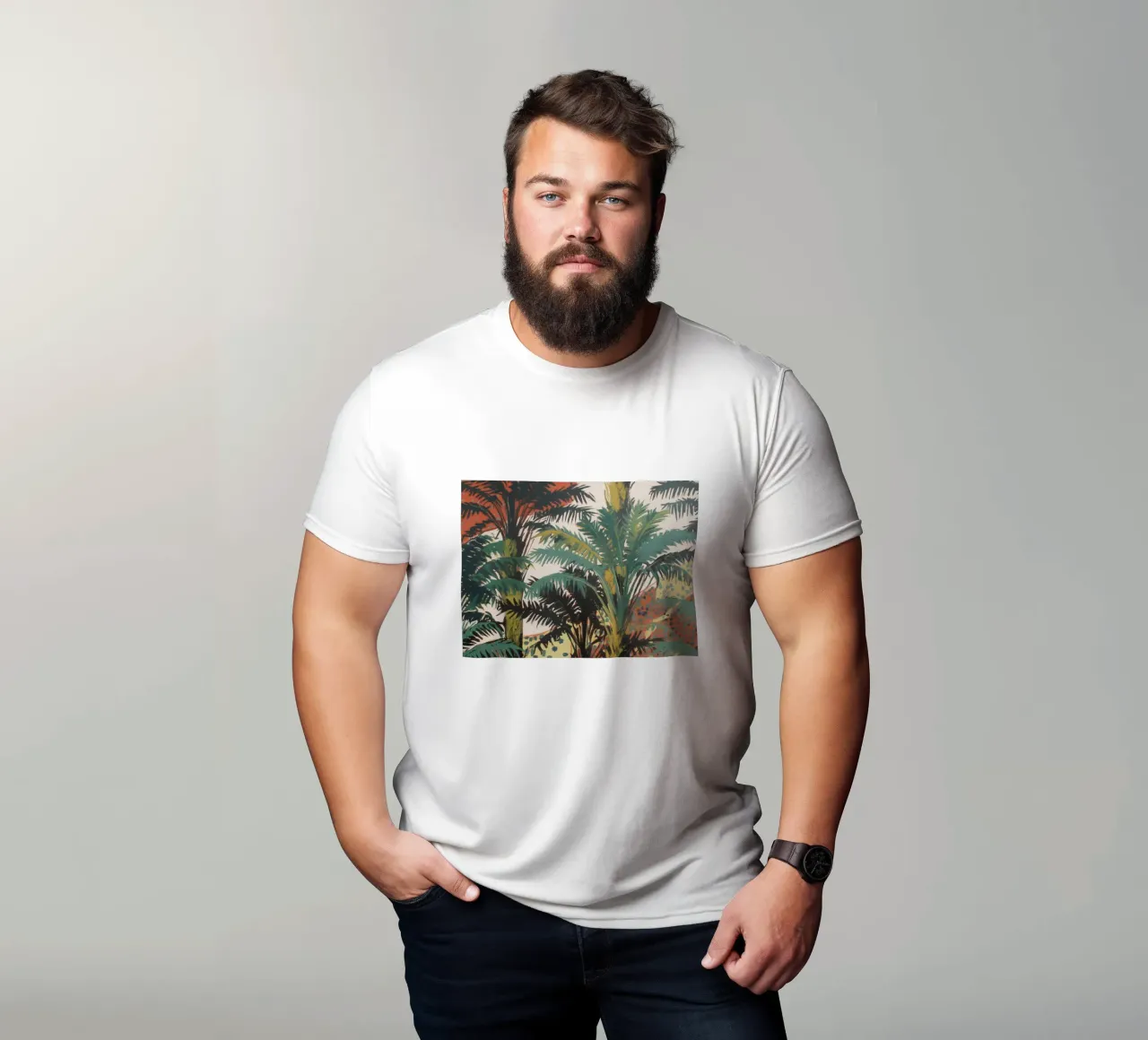 Illusione della palma tropicale t-shirt da Carinaprint