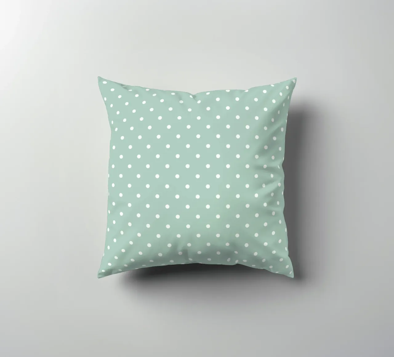 Minimal Chic Basic Classic Polka Dots | Bianco su Blu Verde cuscino da Beauty in Simplicity