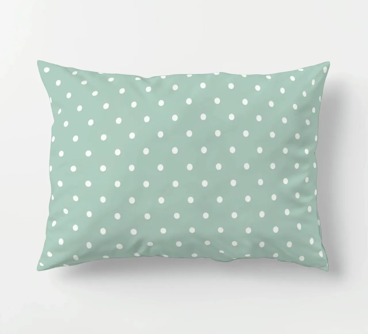 Minimal Chic Basic Classic Polka Dots | Bianco su Blu Verde cuscino da Beauty in Simplicity
