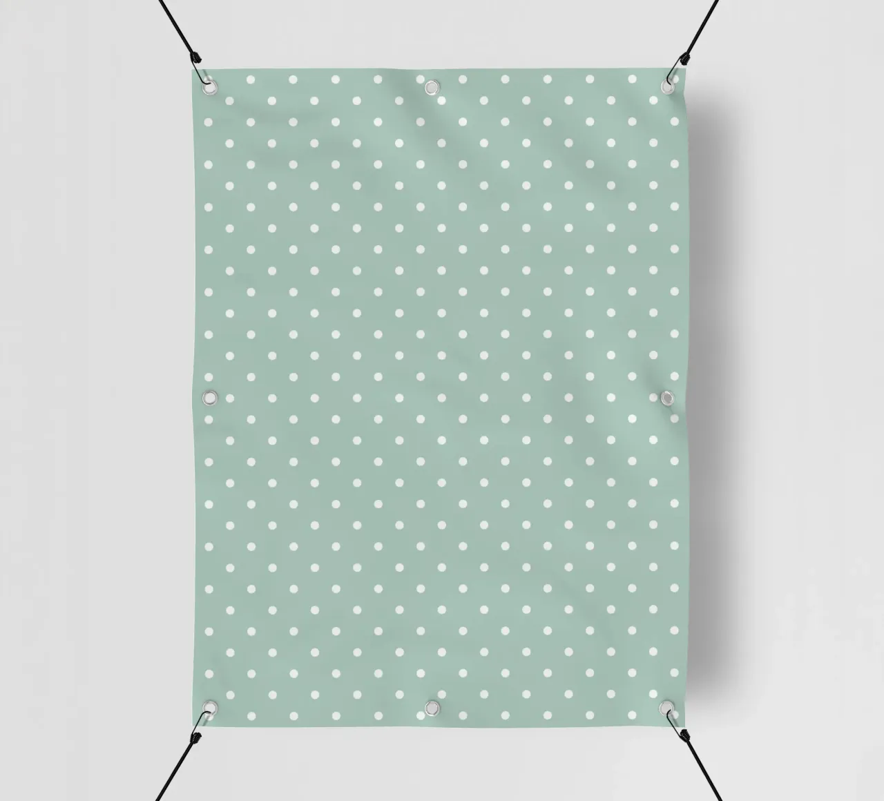 Minimal Chic Basic Classic Polka Dots | Bianco su Blu Verde telo in pvc da Beauty in Simplicity