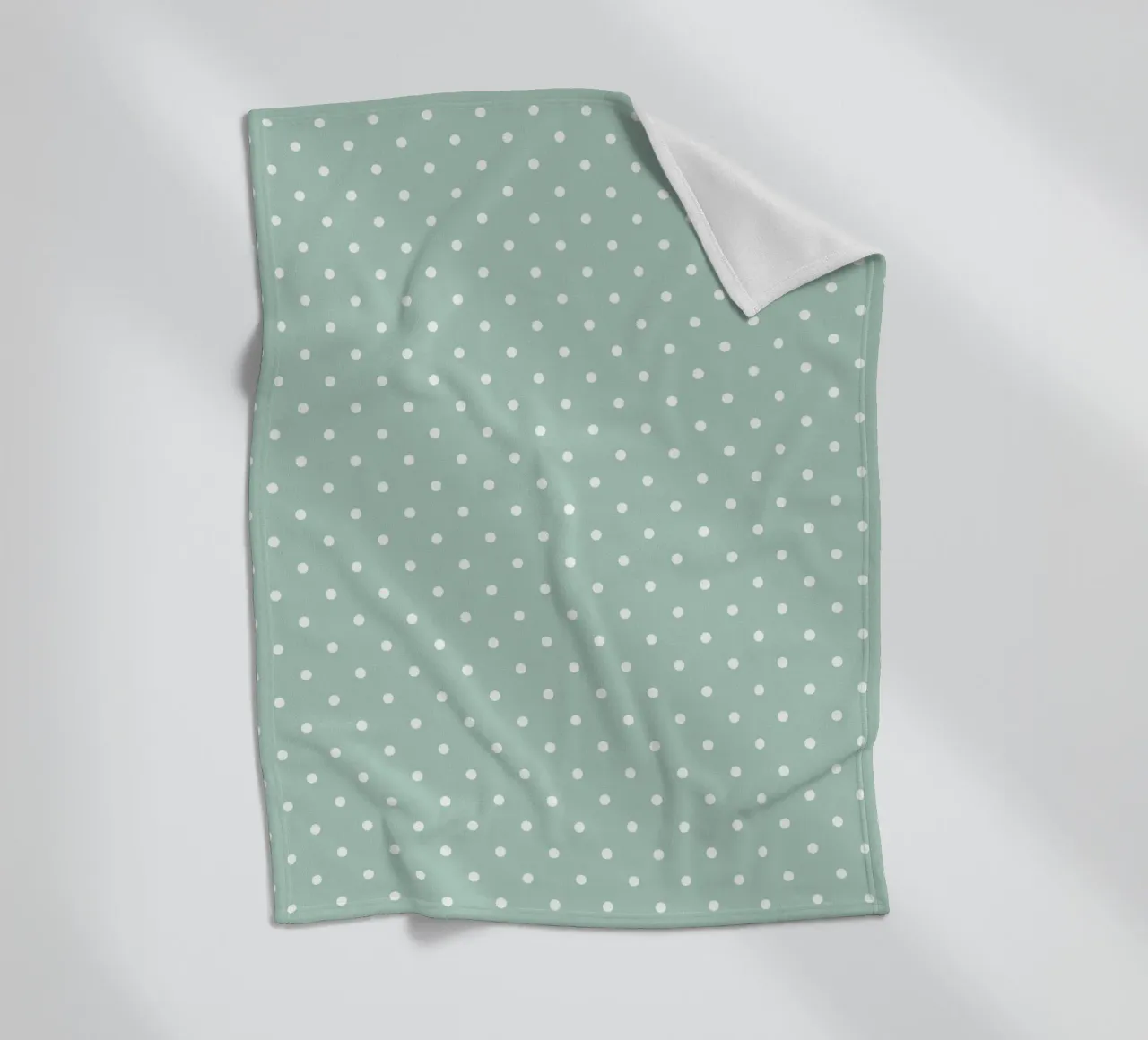 Minimal Chic Basic Classic Polka Dots | Bianco su Blu Verde coperta in pile da Beauty in Simplicity