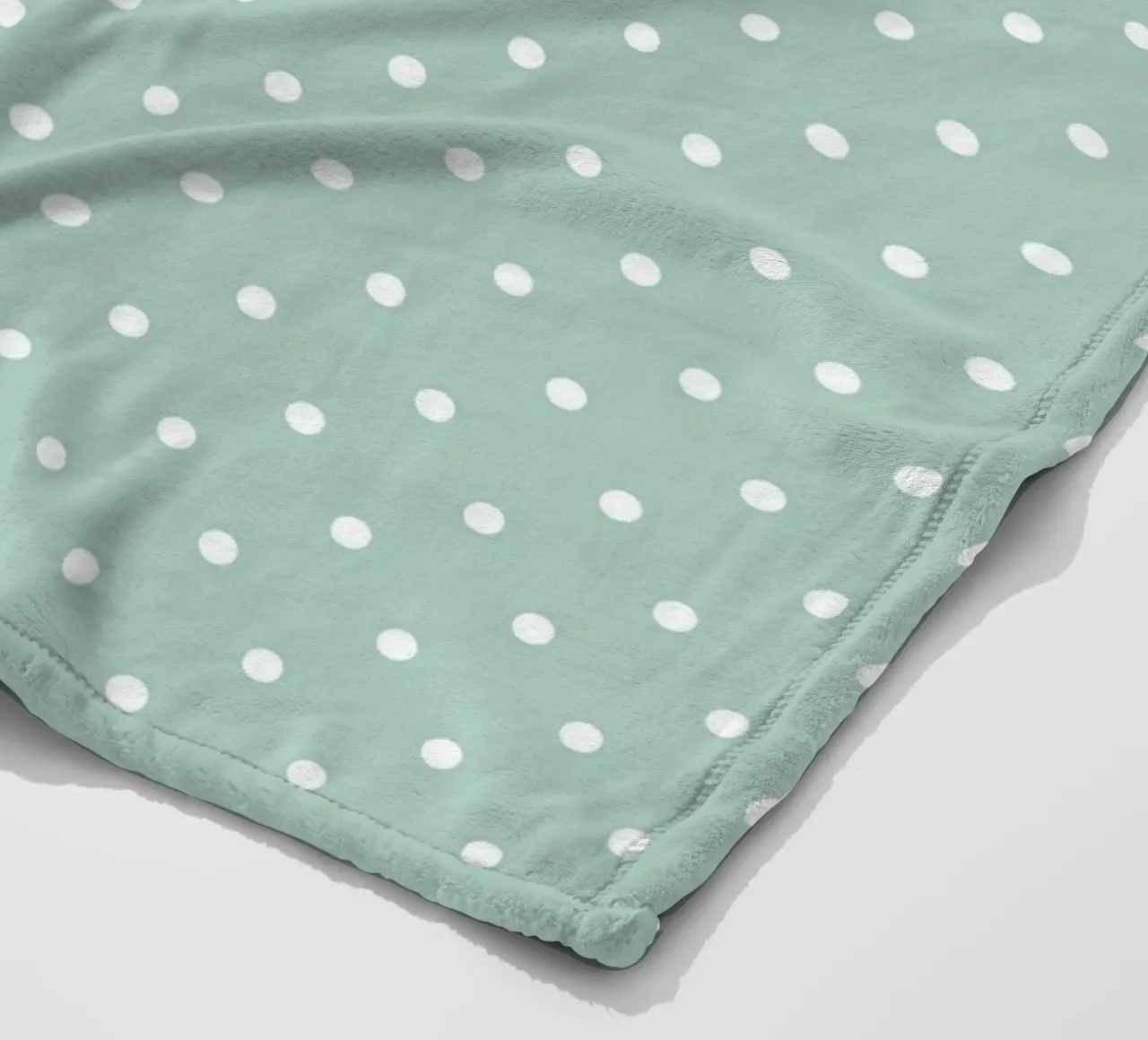 Minimal Chic Basic Classic Polka Dots | Bianco su Blu Verde coperta in pile da Beauty in Simplicity