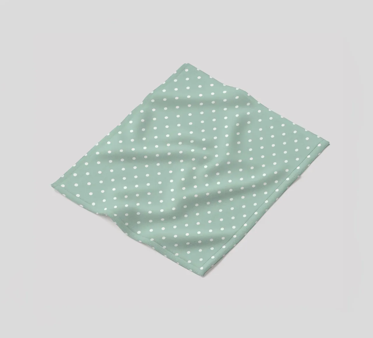 Minimal Chic Basic Classic Polka Dots | Bianco su Blu Verde coperta in pile da Beauty in Simplicity