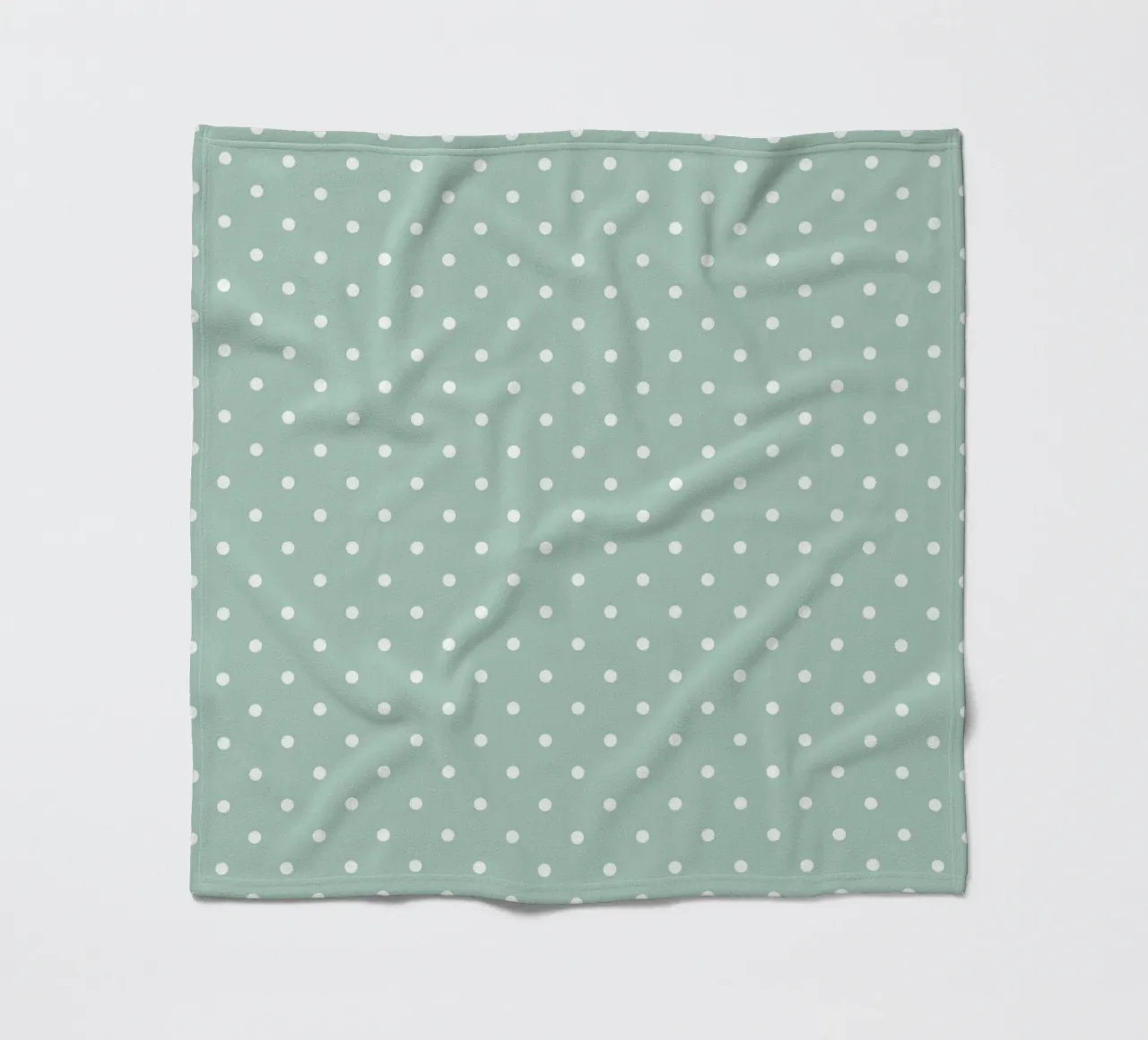 Minimal Chic Basic Classic Polka Dots | Bianco su Blu Verde coperta in pile da Beauty in Simplicity