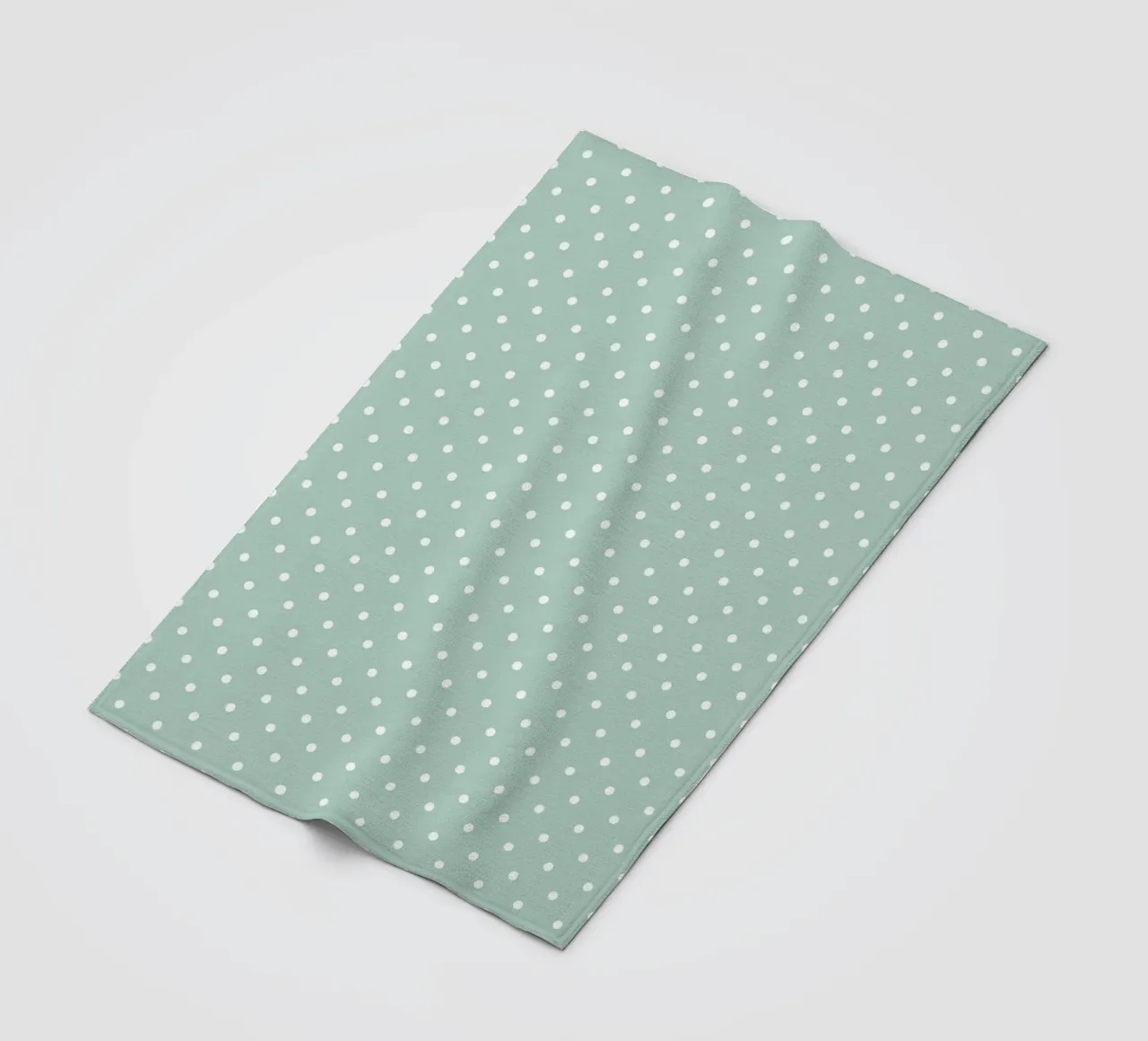 Minimal Chic Basic Classic Polka Dots | Bianco su Blu Verde coperta in pile da Beauty in Simplicity