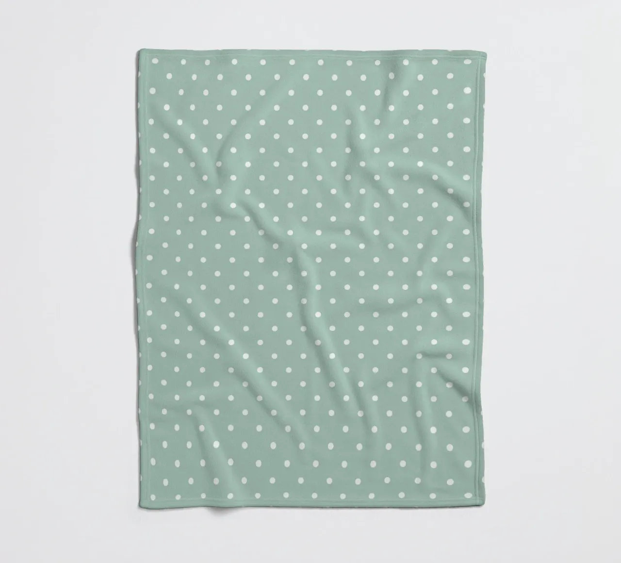 Minimal Chic Basic Classic Polka Dots | Bianco su Blu Verde coperta in pile da Beauty in Simplicity