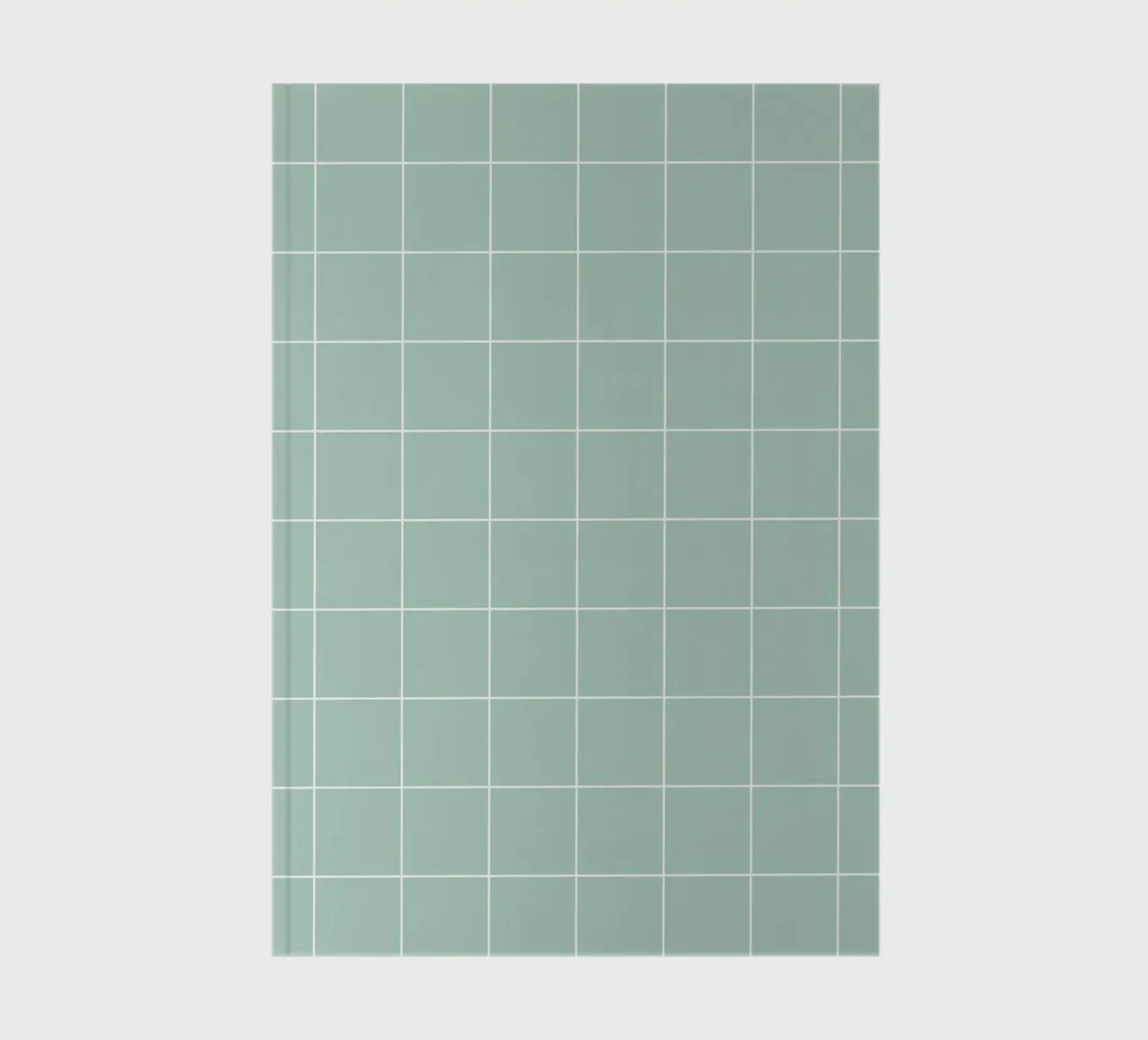 Minimal Basic Klassiek Groot Raster | Wit op Lichtblauw Groen notitieboek van Beauty in Simplicity