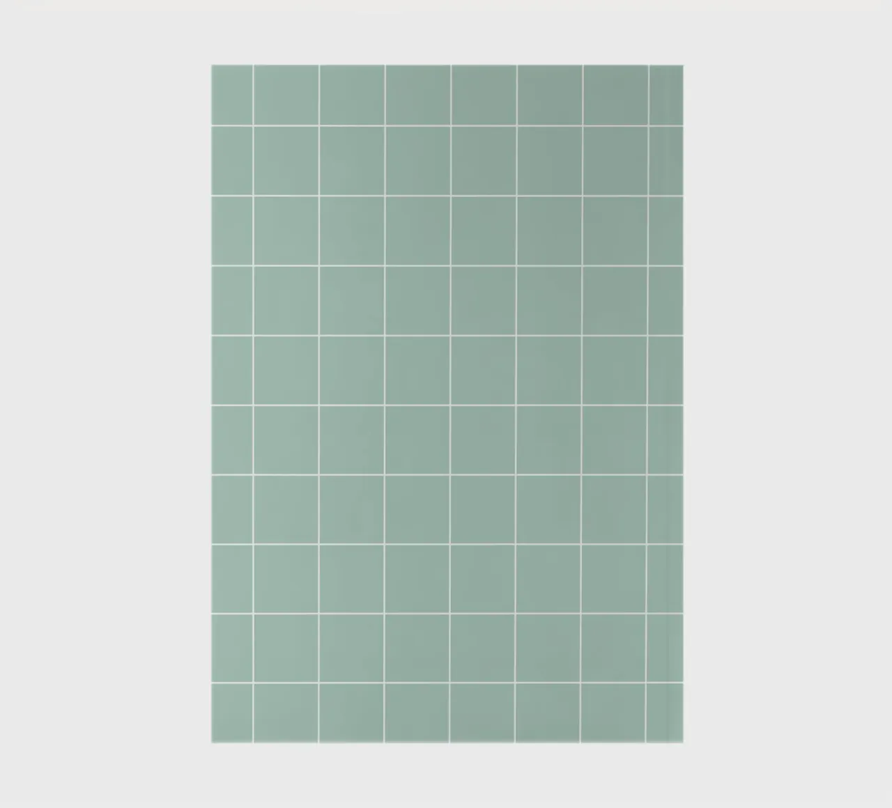 Minimal Basic Klassiek Groot Raster | Wit op Lichtblauw Groen notitieboek van Beauty in Simplicity