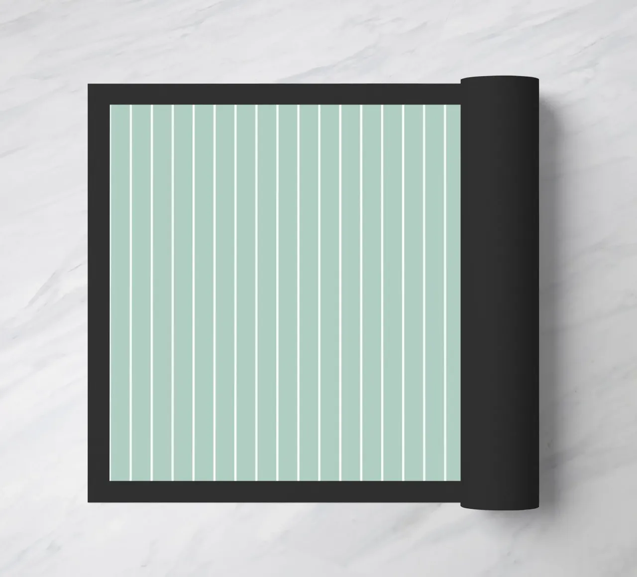 Minimal Basic Classic Pinstripe | Bianco su Soft Blue Green zerbino da Beauty in Simplicity