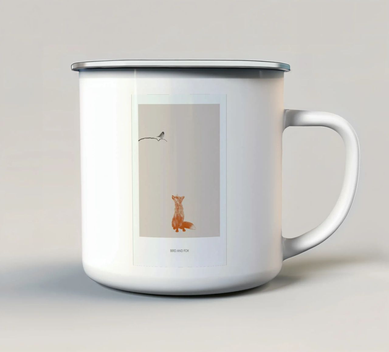 Bird And Fox tazza in smalto da Sarah Bühler