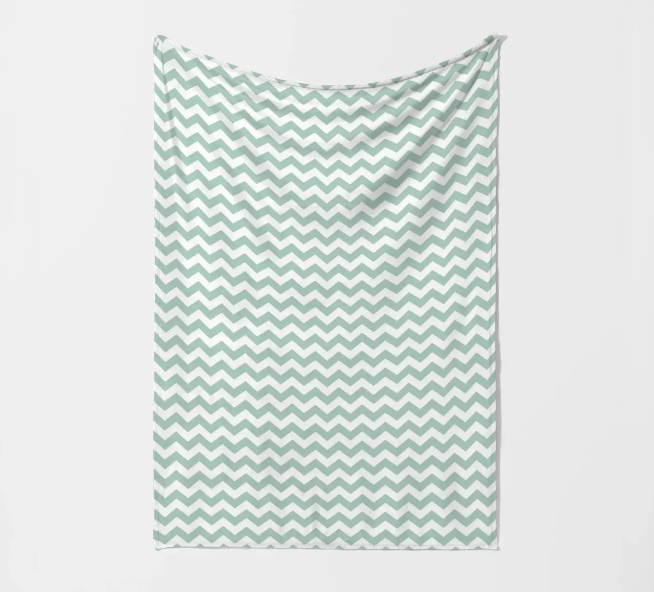 Minimal Chic Basic Chevron | Bianco e Verde Blu Soft coperta in pile da Beauty in Simplicity